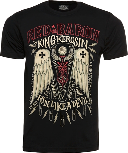 King Kerosin - Legendary Red Baron, T-Shirt schwarz